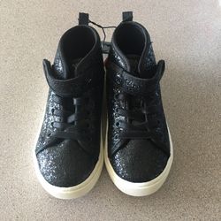 NWT girls black glitter sneakers size 10 11 12