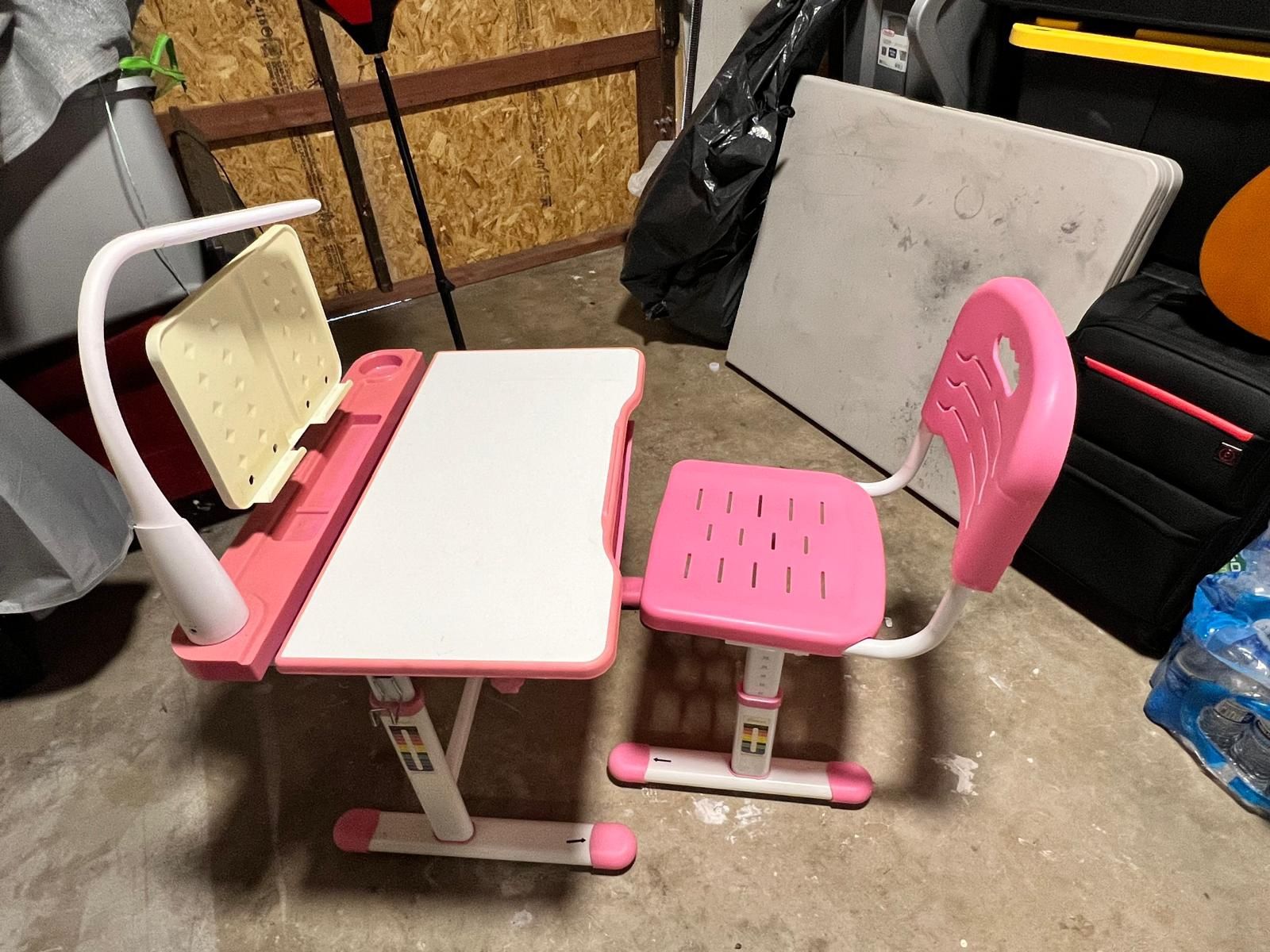Pink Desk Space With Chair