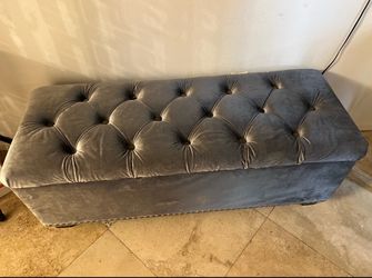 Grey ottoman $80