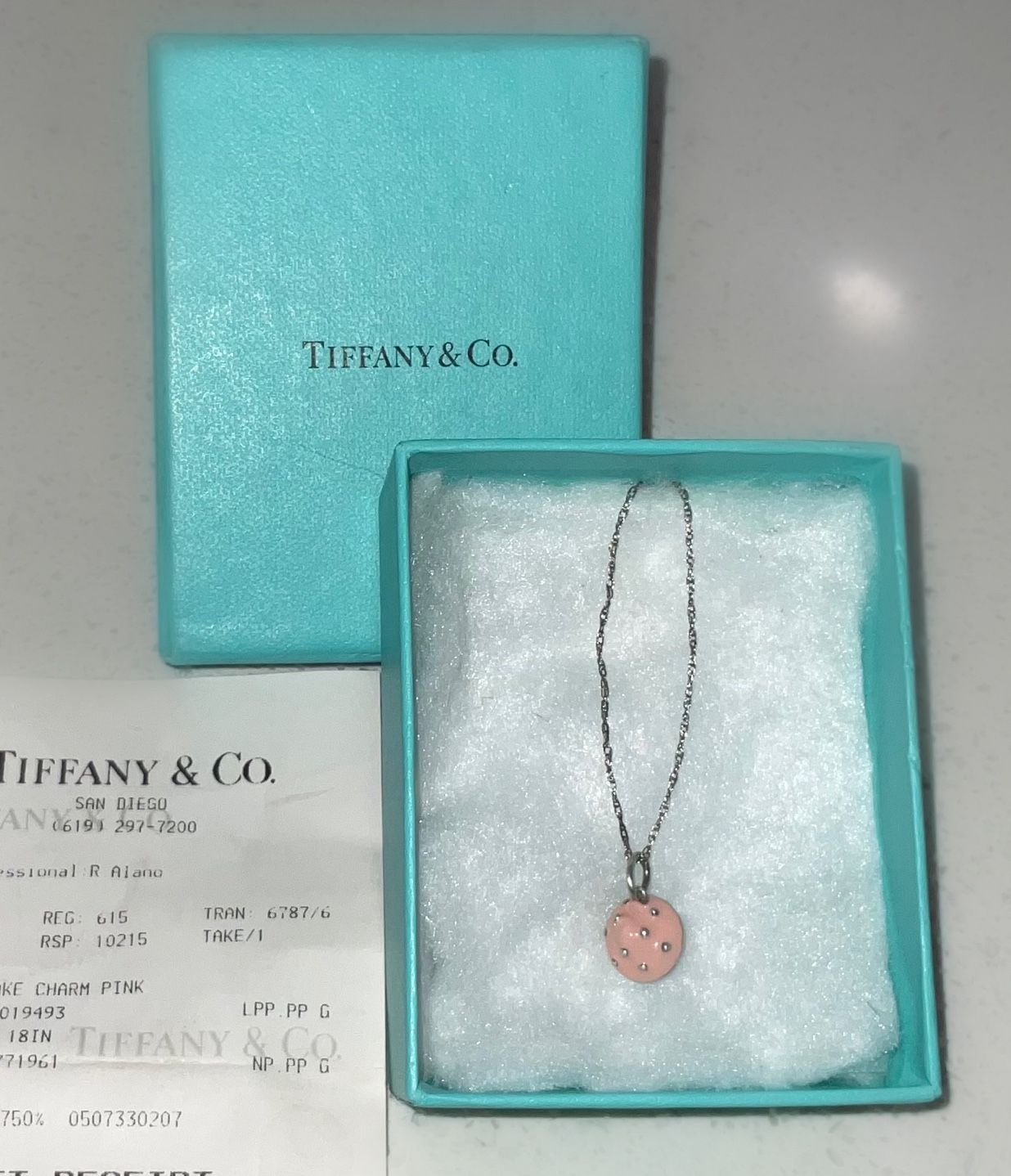 Tiffany & Co. Sterling Silver Necklace With Cupcake Charm