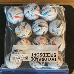 12 TaylorMade Speedsoft (NFL branded) Golf Balls