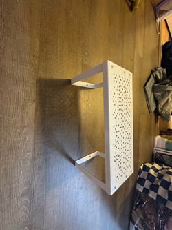 IKEA White Metal Wall-Mounted Shelf Bracket