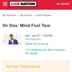 Vir Das Show Ticket For Sale 