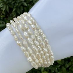 Fresh water pearl  multi strand  vintage bracelet