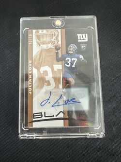 JULIAN LOVE 1 /25 AUTO SHINING SIGNATURES BLACK PANINI FOOTBALL 2019