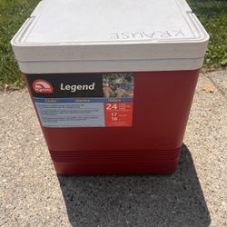 Igloo 7 Quart Cooler Red White Legend Handle