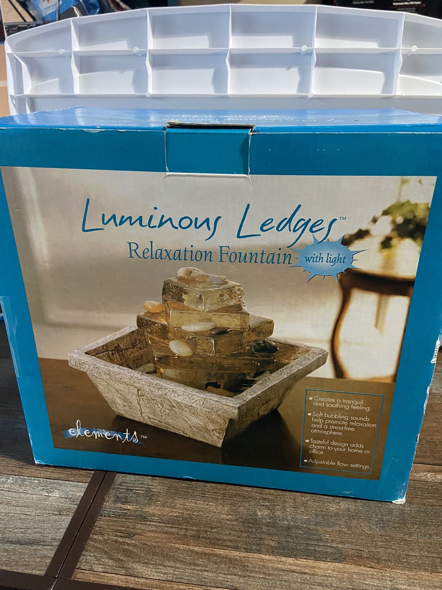 relaxation fountain with lights