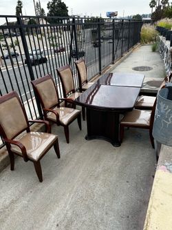 Table with 6 chairs for sale pick up today