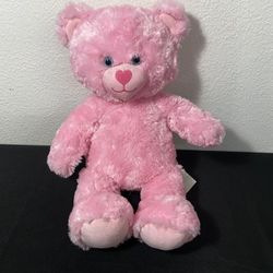 Build A Bear Pink Cuddles Teddy Bear Plush Swirl Fur Stuffed Animal
