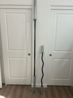 Stationary Bike, Olympic Barbell, EZ Bar w/ plates