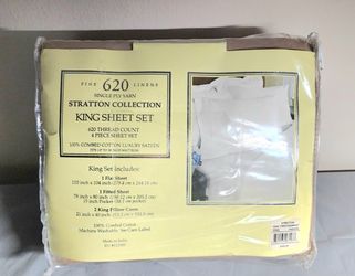 New Luxurious 620 Thread Count 4 Piece King Sheet Set, $100 Or Best Offer 