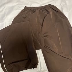 Brown and white tracksuit bottoms