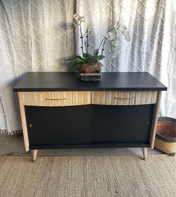 GORGEOUS Black One of a kind MCM Dresser buffet sideboard So CHIC