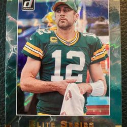 Aaron Rodgers 2020 Panini Donruss Football #ES-AR ELITE SERIES GREEN FOIL! 