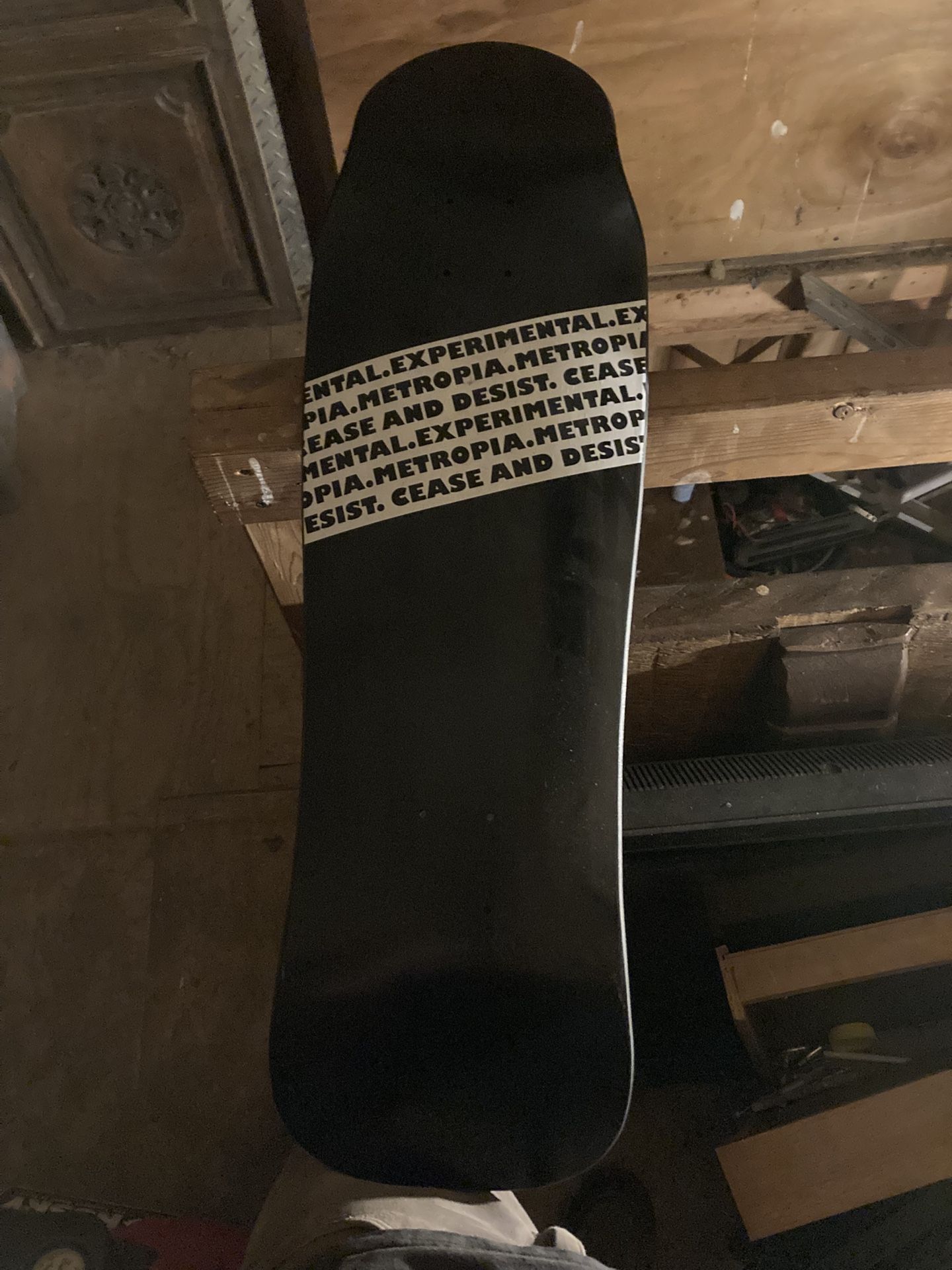 Skateboard Deck “Experimental, Metropia, Cease, And Desist”