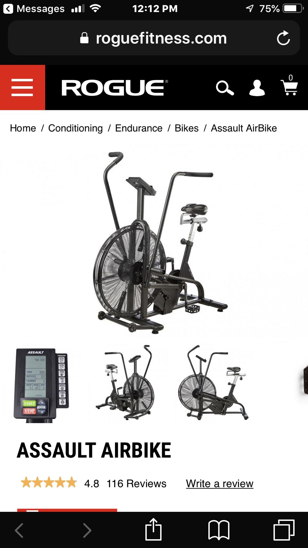 Rogue fitness Assault bike