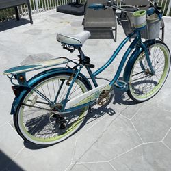 Huffy Southwind Cruiser Bike - 26" Wheels - 7 Speeds - Basket - Teal