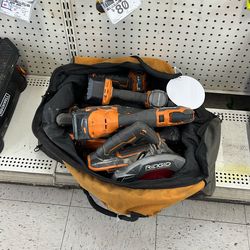 Ridgid Bundle Deal Circular Saw, Impact, Drill, Multi Tool, Reciprocating Saw, Charger With 2 Batteries