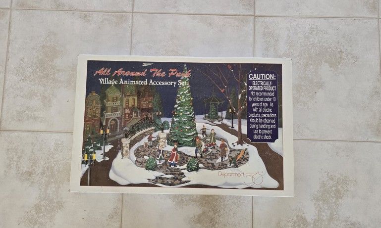 Dept 56 All Around The Park Village Accessory Set Christmas