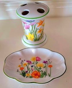 Fine porcelain vanity set, Seymour Mann, Inc.