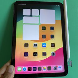 Apple Ipad Mini 6th Generation (2021/ 8.3” Liquid Retina ) 64GB WiFi + cellular (5G Unlocked) with pen, case & Accessories 