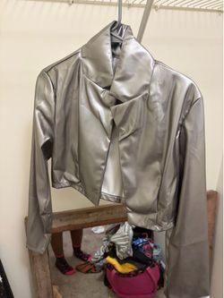 Silver metallic jacket