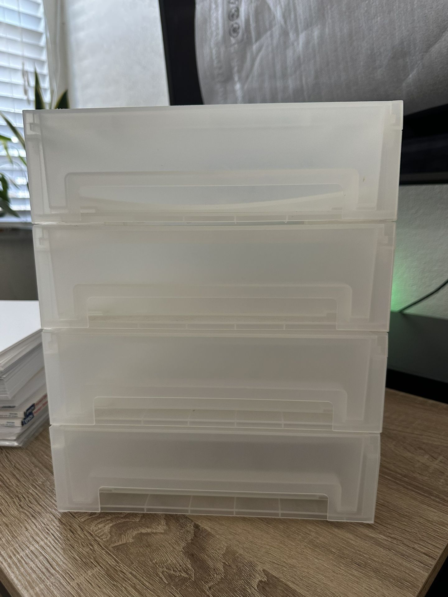 Japan A5 CLEAR desktop Paper Drawer Storage Box (4 Drawers) $30