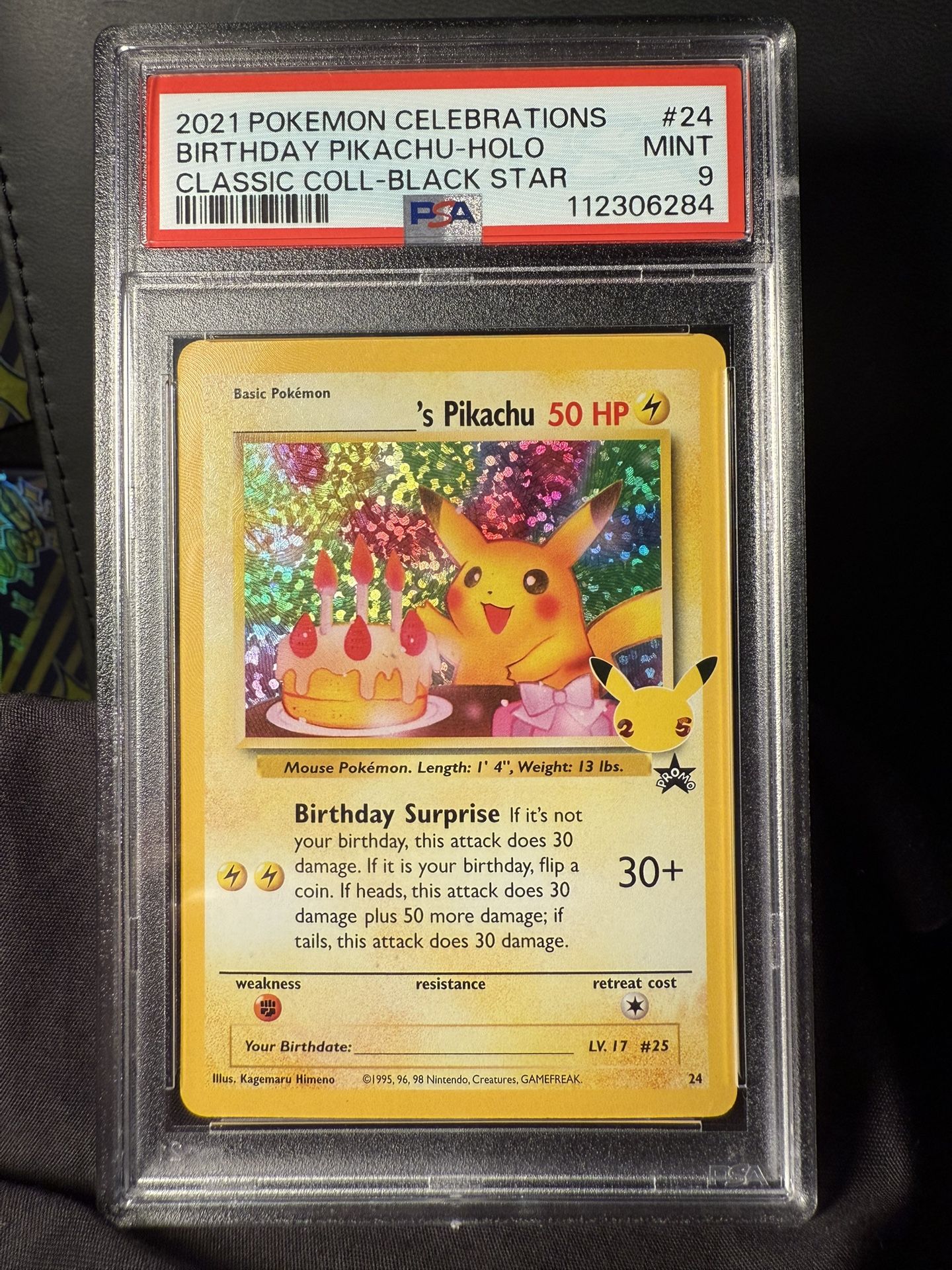 Birthday Pikachu #24 PSA 9 Pokemon