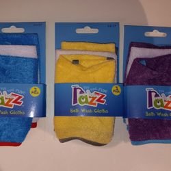 Razz Tub Time Fun Baby Bath Wash Cloths 3 Packs of 3