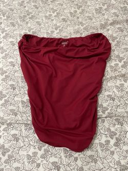 Burgundy off the shoulder top