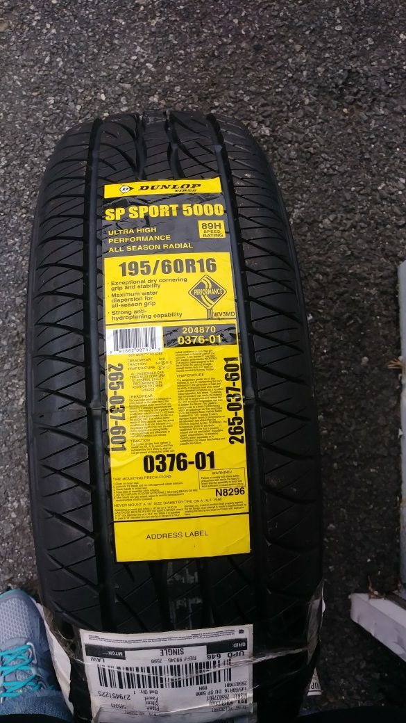 Tire Dunlop 195 60 R16 New For Sale In Lodi Nj Offerup