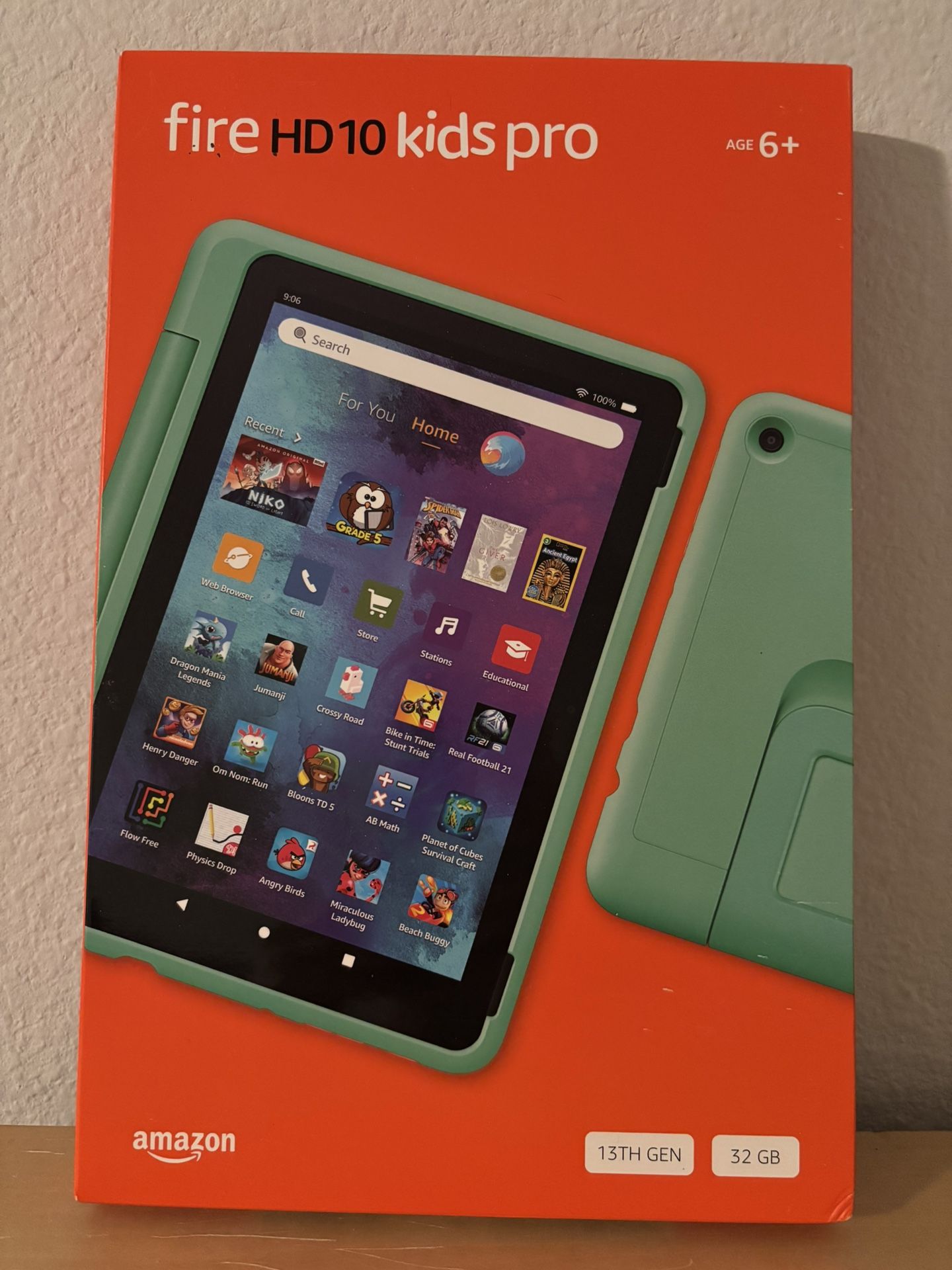 Amazon Fire HD10 Kids Pro 13th Gen 32 GB Green Brand New