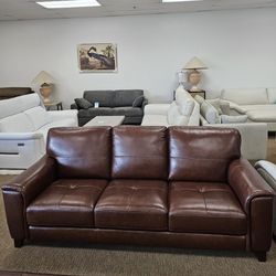 100% Leather Sofa - Brayna