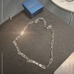 .925 Sterling Silver Anchor Chain Necklace 20" Length