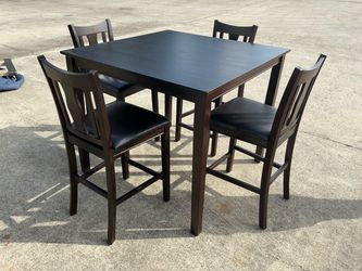Counter Height Dining Table Set with 4 Chairs