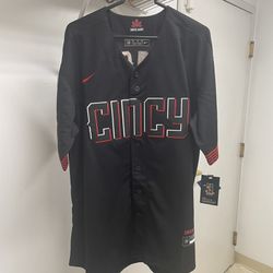 Cincinnati Reds De La Cruz Stitched jersey message for size availability 