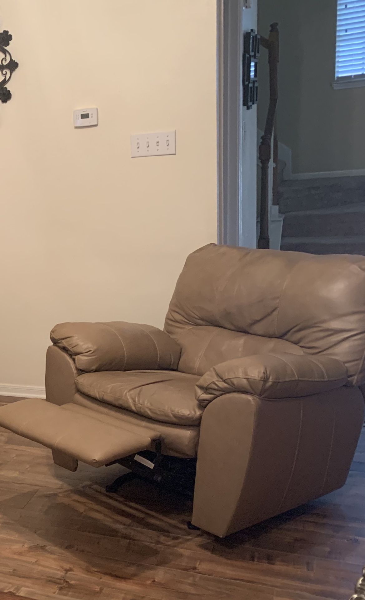 Sofa with recliners at both ends, and rocker recliner. 2 pieces for