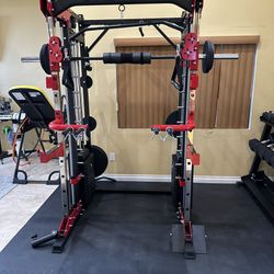 Smith Machine 200 | Adjustable Bench | 245lb Cast Iron Olympic Weights | 7ft Olympic Bar | Fitness | Gym Equipment | FREE DELIVERY/INSTALLATION 🚚 🛠️