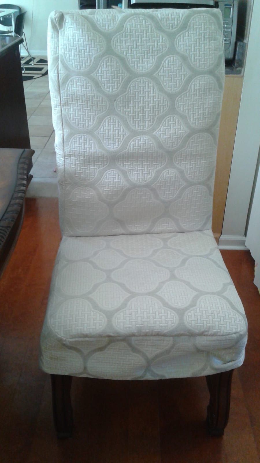 Dining chair cover with foam