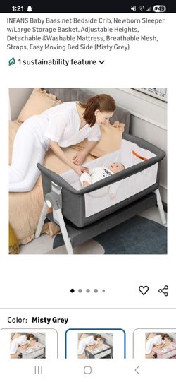 INFANS Baby Bassinet Bedside Crib