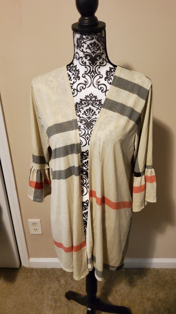 Perfectly Priscilla Plaid Cardigan Size Small