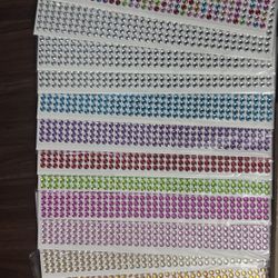 Gartful 24,192 pieces Gem Sticker for Craft, 6mm Adhesive Rhinestone Stickers, 4 boxes (12 sheets per box) Embellishment Sheet Colorful Round Self Adh