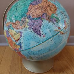Vintage Globe, Diameter  12", Made In USA 