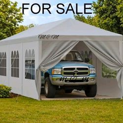 10x30 Outdoor Canopy Tent with 8 Removable Sidewalls, Waterproof Party Tent Gazebo, Outdoor Canopy for Parties, Weddings & Gatherings, White