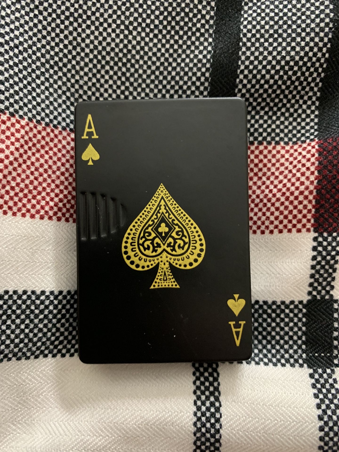 Black and Gold Ace of Spades Card Lighter