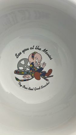 Vintage 1995 Warner Bros Looney Tunes Carrotblanca Ceramic Popcorn Bowl