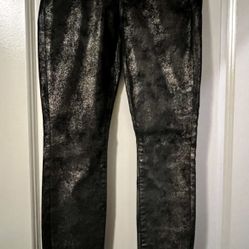 7 For All Mankind Gwenevere Ankle Skinny Jeans – Black Coated ✨ Size 25