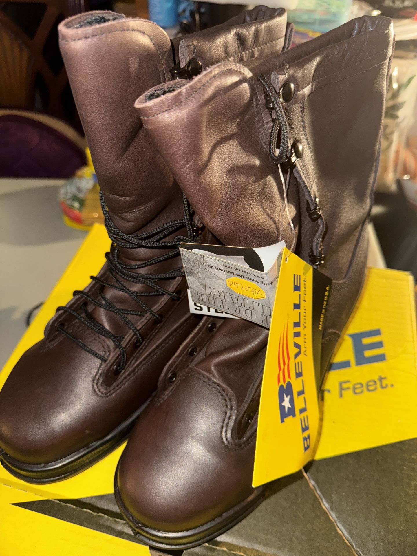 Steel toe work boots