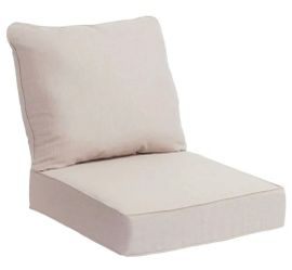 Hampton Bay 24 in. W x 24 in. D CushionGuard Deep Seat Universal Outdoor Lounge Chair Cushion in Putty