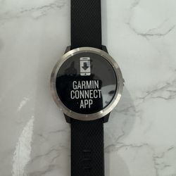 Garmin Vivoactive 3, WW, Blk/Blk Silicone, Stainless Steel, Refurbished
